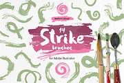 Strike Brushes for Illustrator, a Brush Add-On by Mazheika Store (Thumbnail 1 of 6)