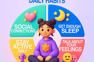 Mental Wellness Daily Habits, a Health & Medical Photo by angellodeco