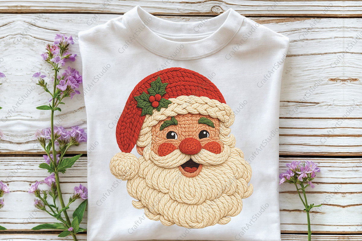 Santa Claus Crochet Christmas PNG, an Illustration by CraftArtStudio (Photo 3 of 4)