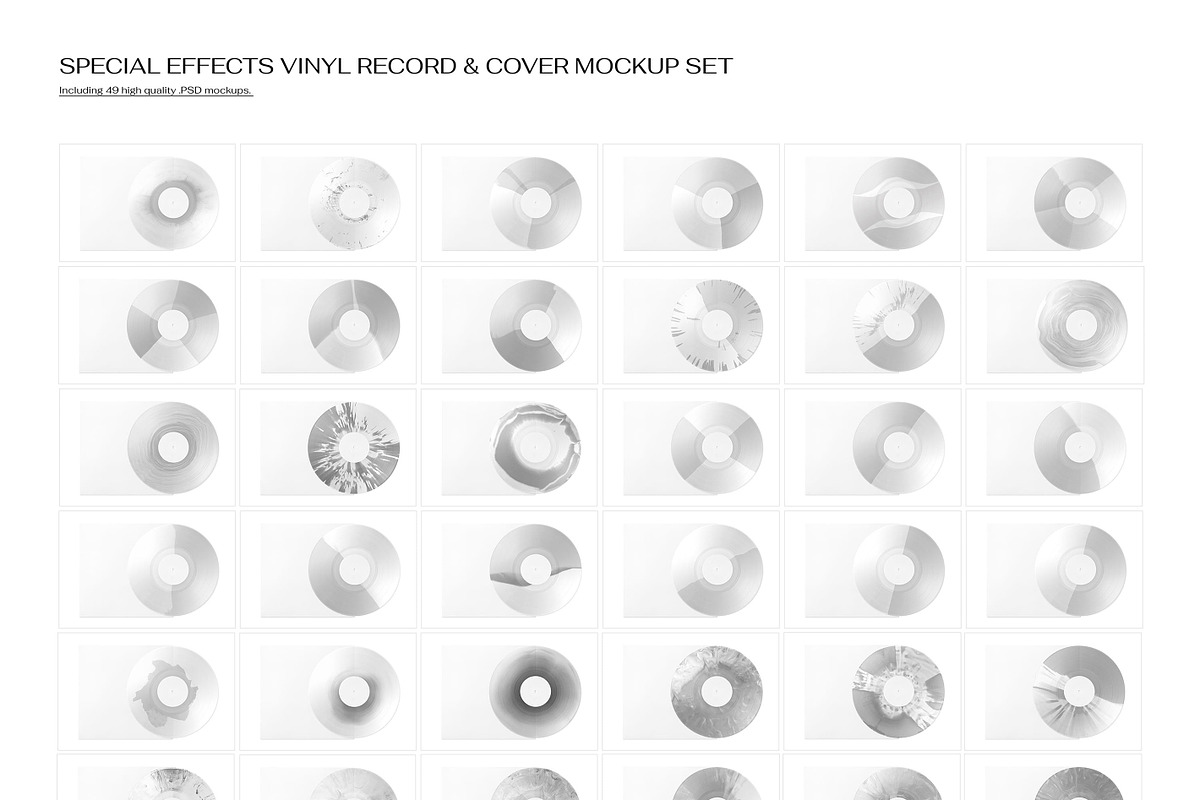 Vinyl Record Mockup Bundle, a Merchandise Mockup by creatsy5 (Photo 3 of 28)