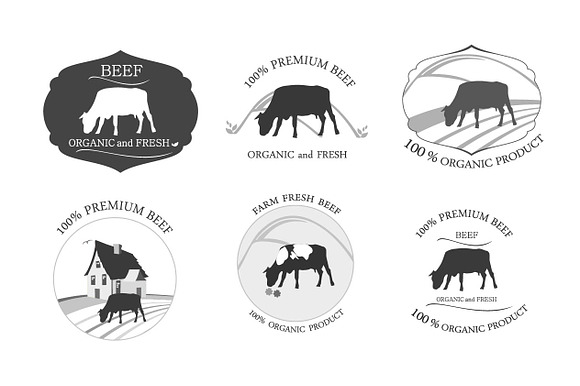 Premium Beef Logos Labels