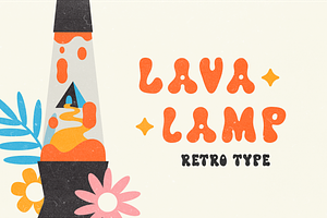 Lava Lamp Display - Retro Font