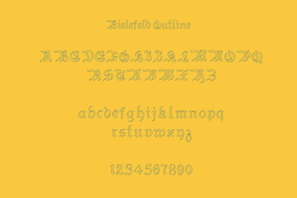 Bielefeld typeface font preview 4