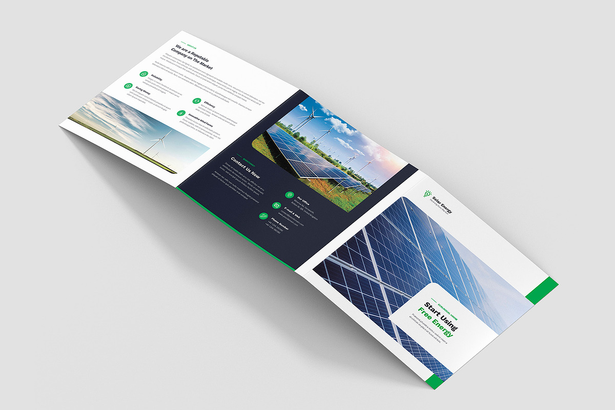 Solar Energy Brochure Trifold Square, a Brochure Template by artbart (Photo 3 of 8)