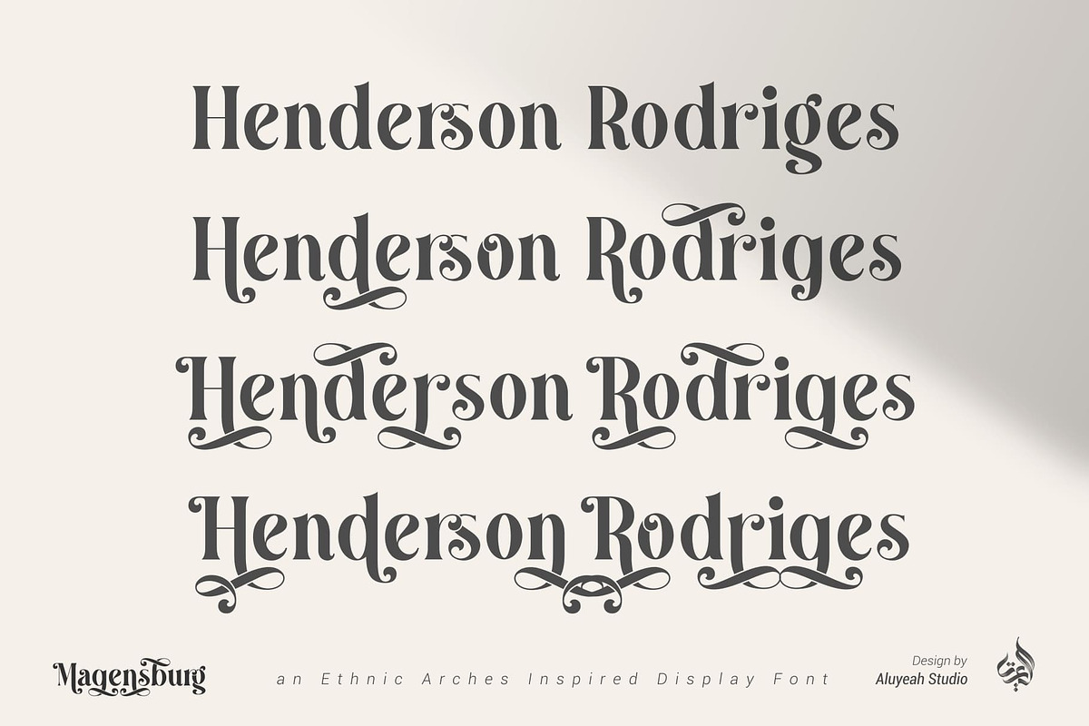 Magensburg | Modern Display Font, a Font by Aluyeah Studio (Photo 6 of 17)