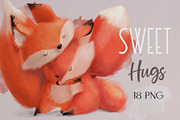 Sweet Hugs, an Animal Illustration by Eve Farb (Thumbnail 1 of 5)