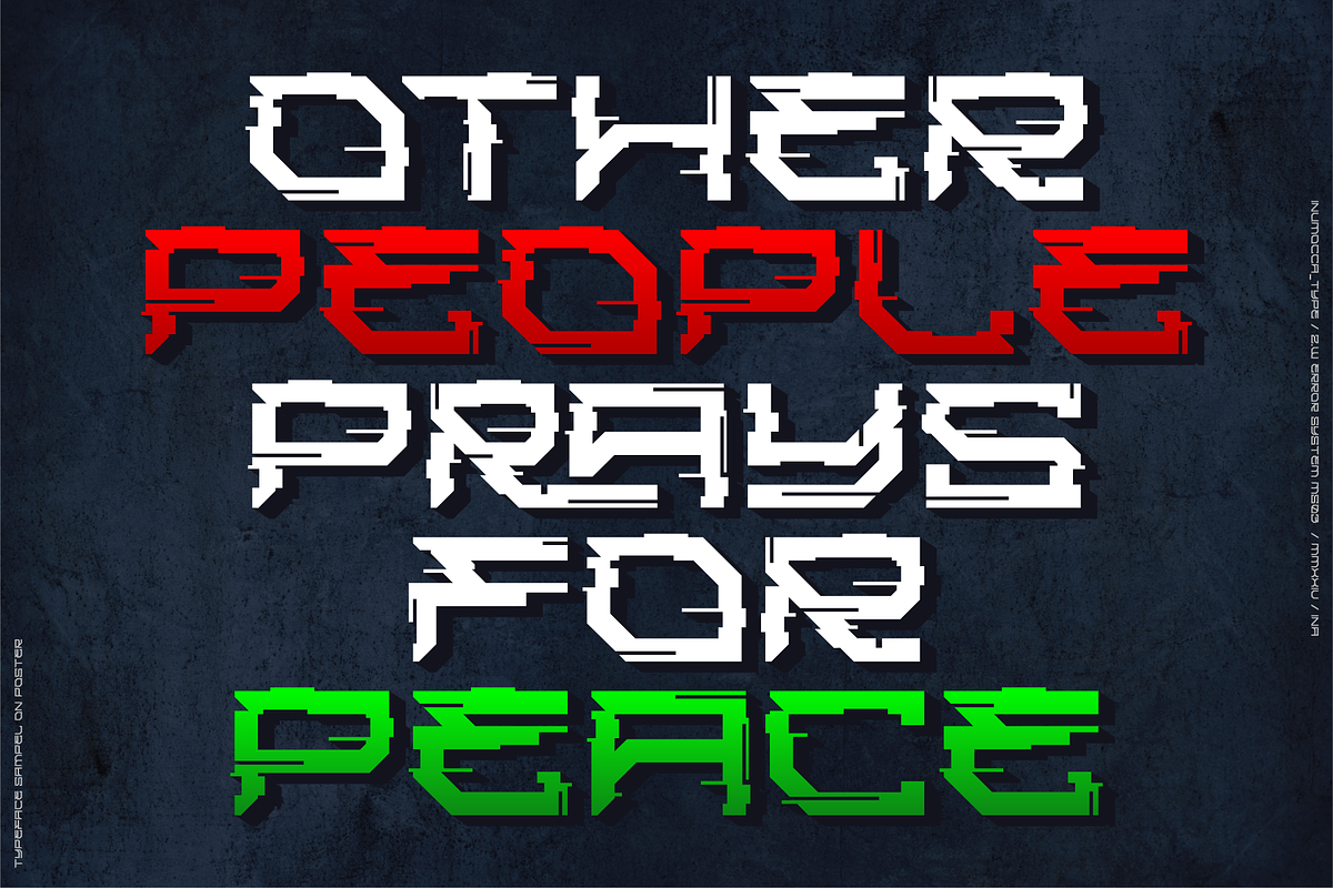 Z.W Error System, a Blackletter Font by inumocca_type (Photo 7 of 12)