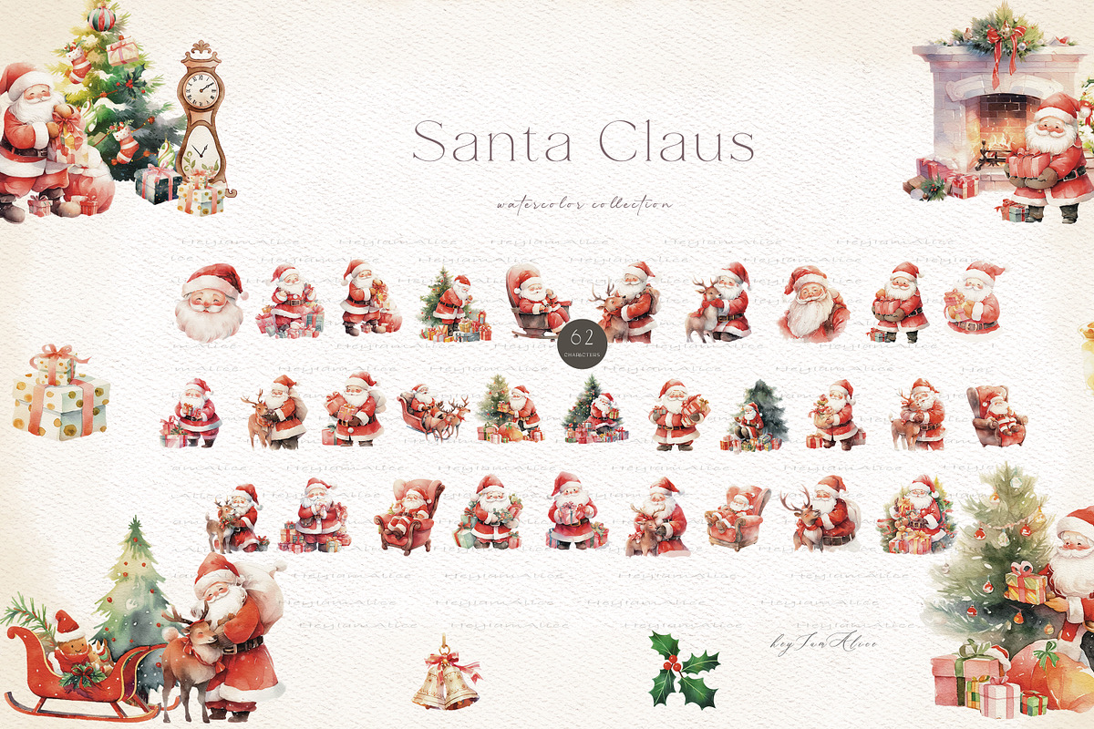 Santa Claus, a Seasonal Illustration by heyiamalice (Photo 6 of 17)
