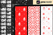 150Procreate Christmas Pattern Brush, a Brush Add-On by DrawingStoryShop (Thumbnail 6 of 6)