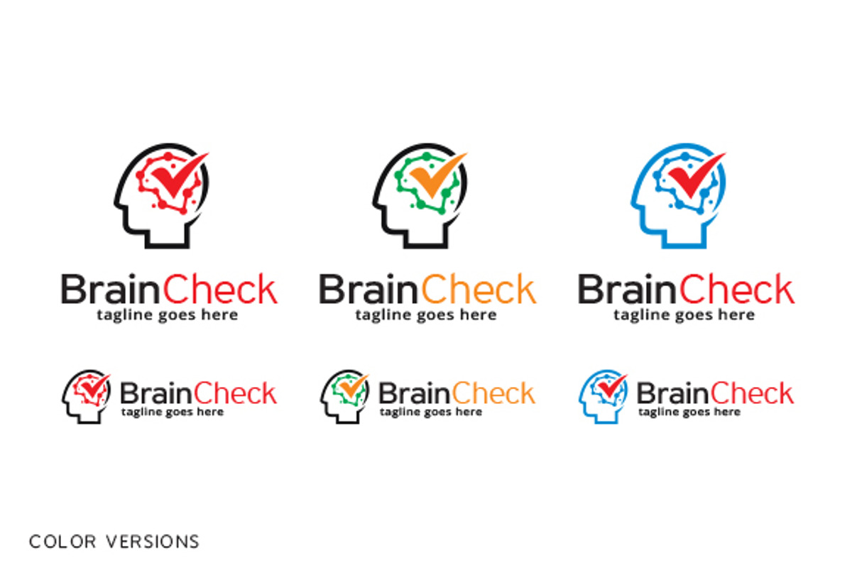 Brain Check Logo Template, a Branding & Logo Template by gunaonedesign