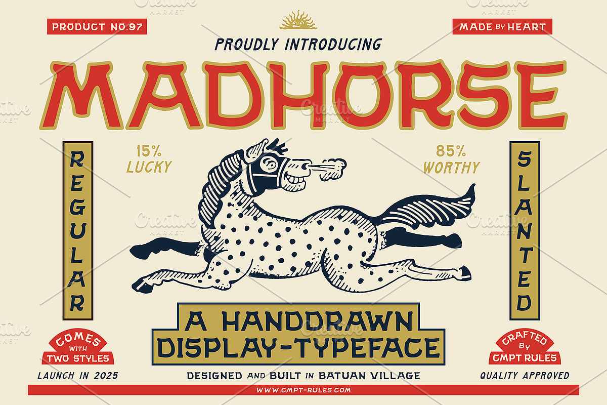 Madhorse Western Font, a Sans Serif Font by Cmptrules (Photo 1 of 7)