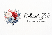 Denim Blue and Red Cream Flower, an Object Illustration by New-School-Wave (Thumbnail 5 of 5)
