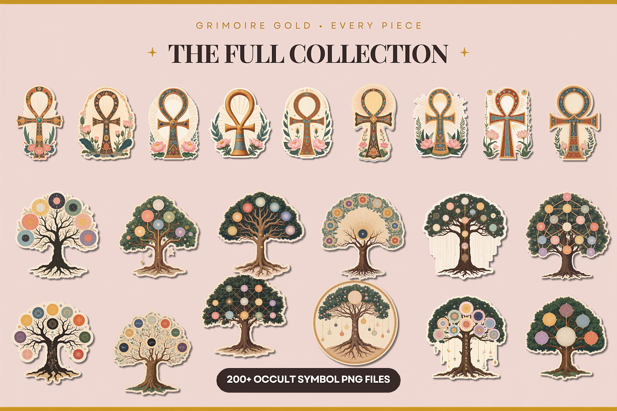 Grimoire Gold Occult Clipart Set, an Object Graphic by Jakayla Digital Co (Photo 13 of 14)