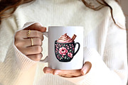 Watercolor Pink and Black Autumn, an Illustration by CreationArt (Thumbnail 9 of 9)