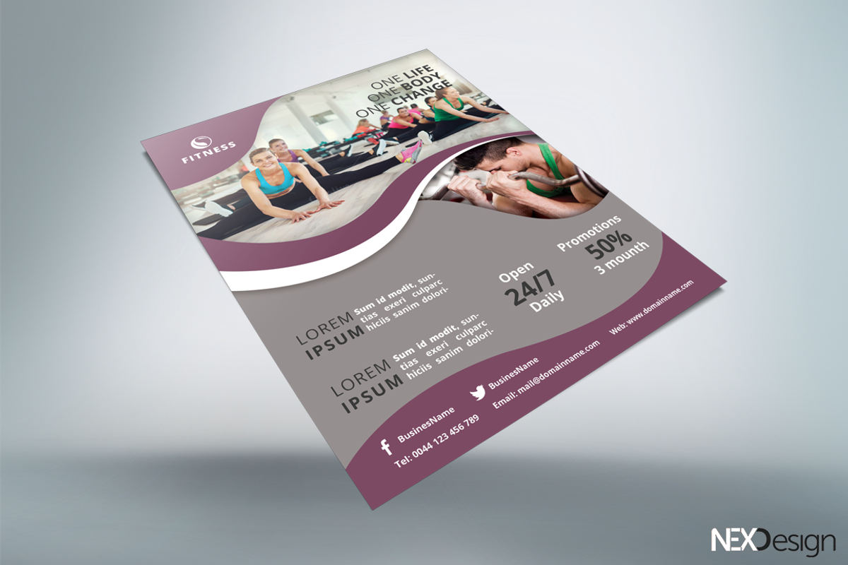 Fitness Flyer - SK, a Flyer Template by UNIK Agency (Photo 2 of 3)