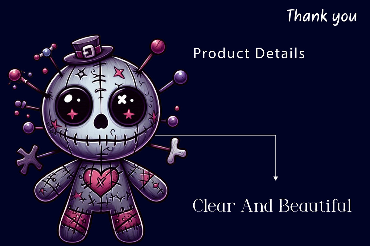 Halloween Gothic Voodoo Doll Clipart, a Work Illustration by Dream Creation (Photo 5 of 6)