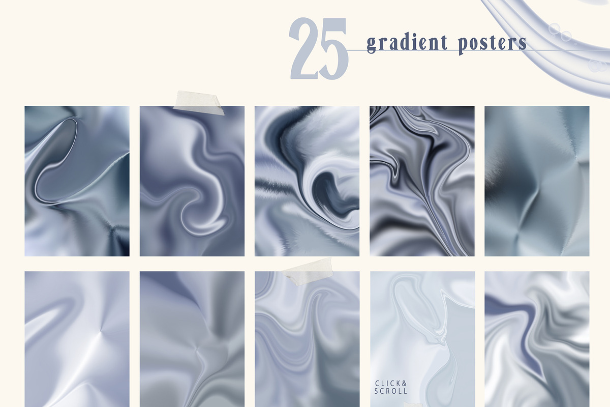 Winter alcohol ink and line art set, a Texture Illustration by Tiana Geo (Photo 3 of 15)