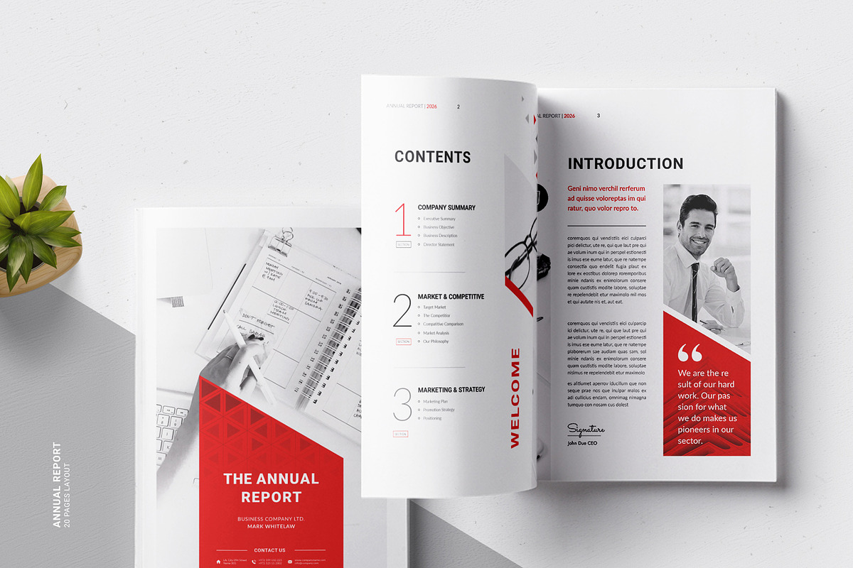 The Annual Report | InDesign & Ms Wo, a Brochure Template by Creativity-Design (Photo 2 of 12)