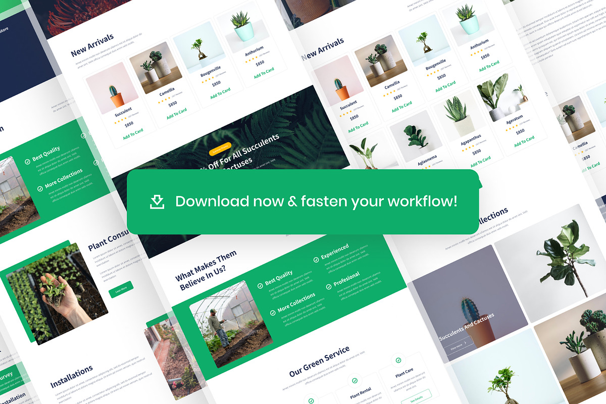 Plants Ecommerce Website Template, an UI Kit Template by Kreativ Space (Photo 5 of 5)