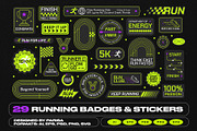 29 Running Badges & Stickers, an Object Graphic by Parisa-Artstudio (Thumbnail 1 of 5)