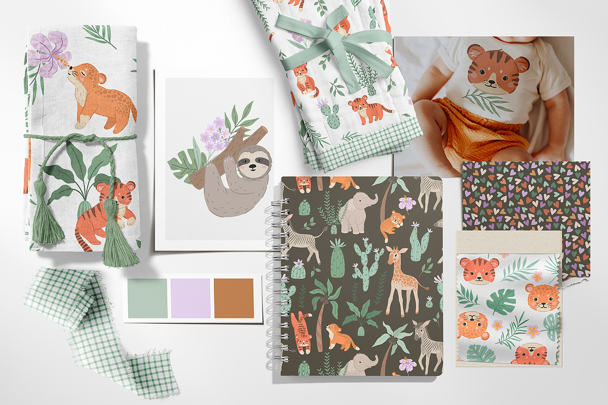Safari Baby animals illustration, an Animal Illustration by OxanaTally (Photo 13 of 18)