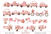 Valentine Transportation PNG Set, an Illustration by MockupWizard (Thumbnail 2 of 5)