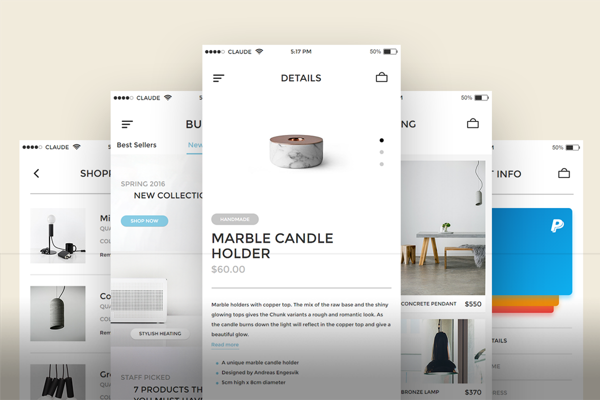 Bureau UI Kit Axure Mobile Ecommerce, an UI Kit Template by Axure Themes (Photo 2 of 2)