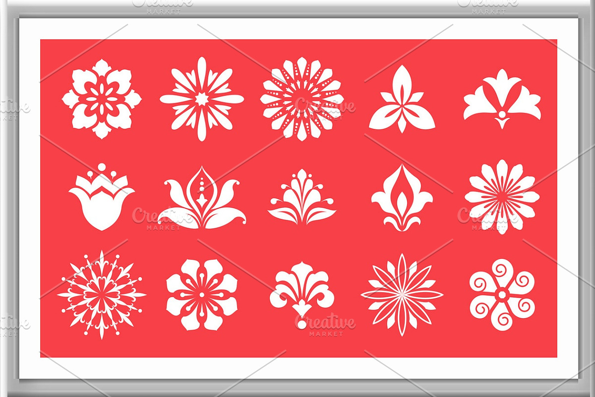 Vector floral set. Spring or summer, an Object Graphic by RODINA (Photo 3 of 3)