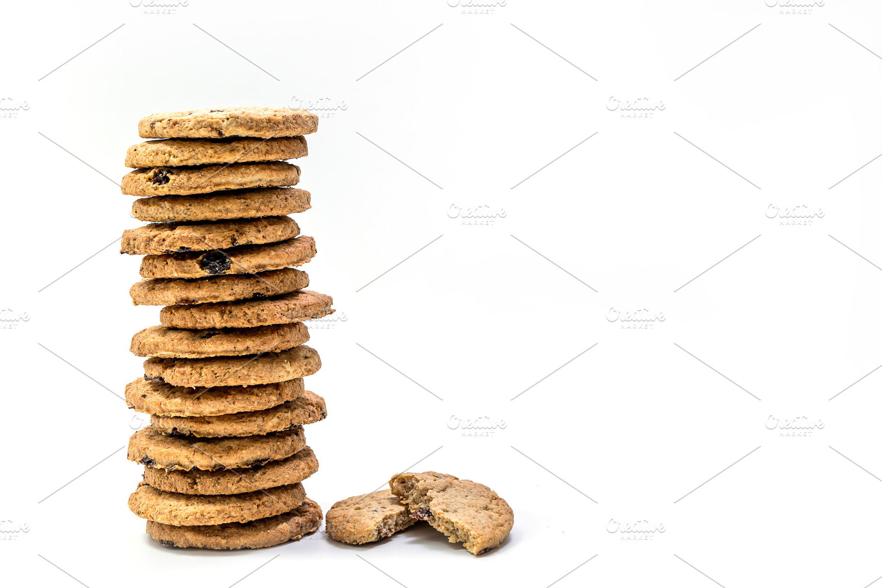 Biscuit with Raisin stack, a Background Photo by wr7 Media
