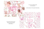 Fairy Clipart Bundle, an Animal Illustration by GlamArtZhanna (Thumbnail 2 of 6)