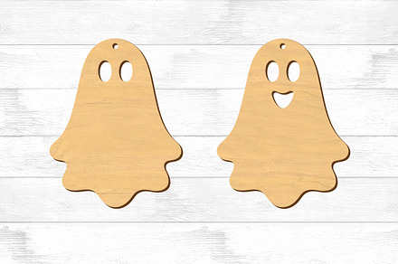Ghost Earrings SVG File for Laser