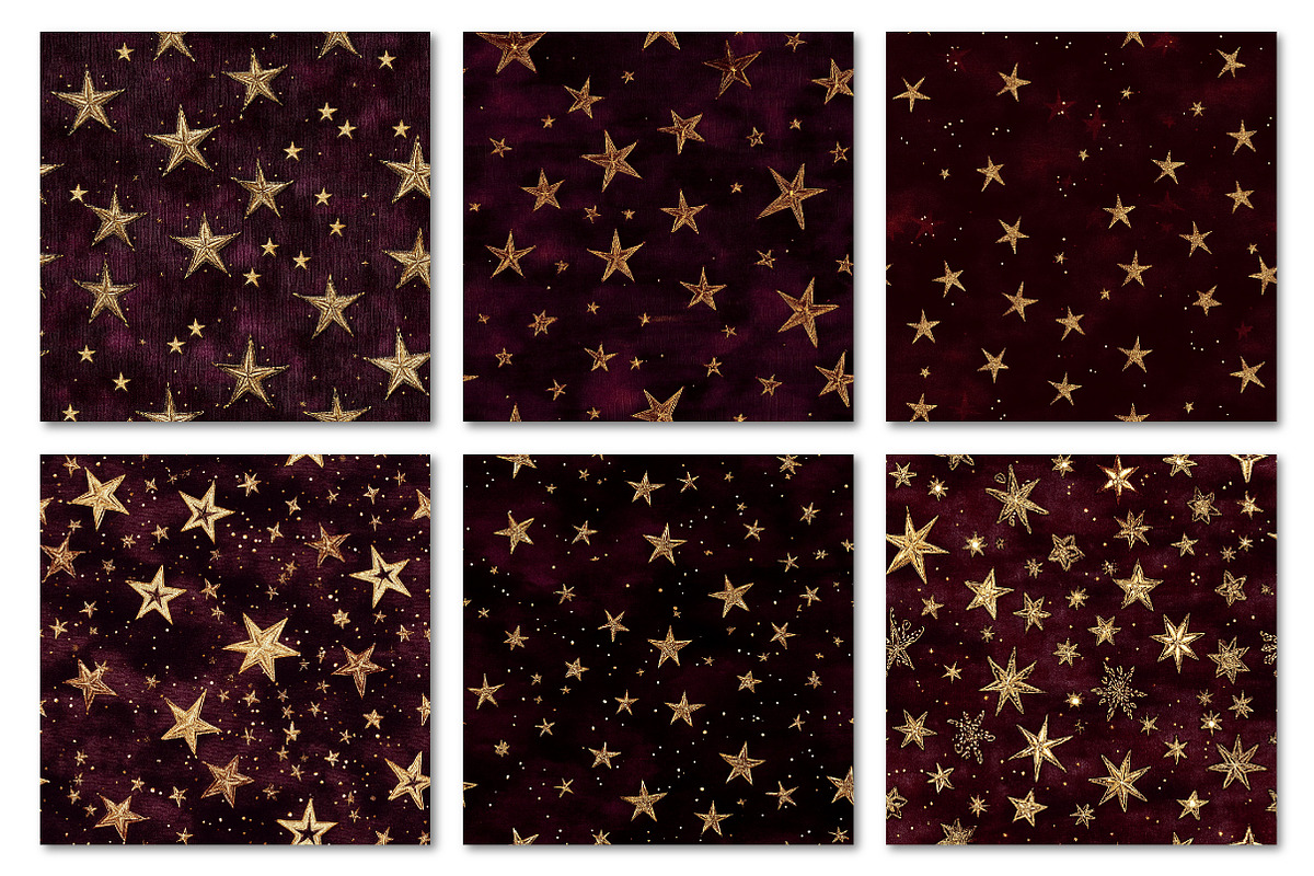 Gold Stars Velvet Fabric, a Texture Graphic by Dream Creation (Photo 2 of 5)