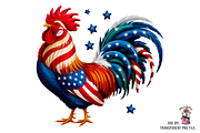 Patriotic Rooster Sublimation PNG, a Graphic by Clipart Bloom (Thumbnail 8 of 13)