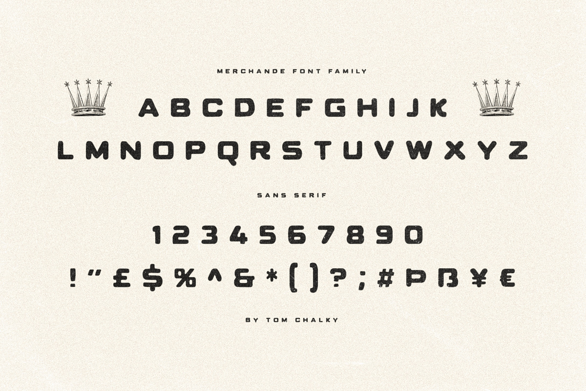 Merchande - Vintage Font Trio, a Font by Tom Chalky (Photo 9 of 11)
