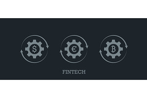 Fintech icon. Finance management, a Finance Illustration by Vector Creator