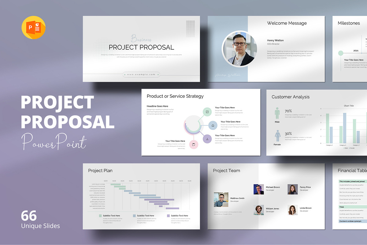 Project Proposal PowerPoint, a Presentation Template by Design Vault (Photo 1 of 9)