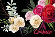 Red White Pink Flowers Watercolor, an Illustration by Feather Grace Designs (Thumbnail 6 of 8)
