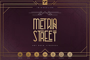 Metria Street - Art Deco Typeface, a Sans Serif Font by VP Fonts (Thumbnail 1 of 11)