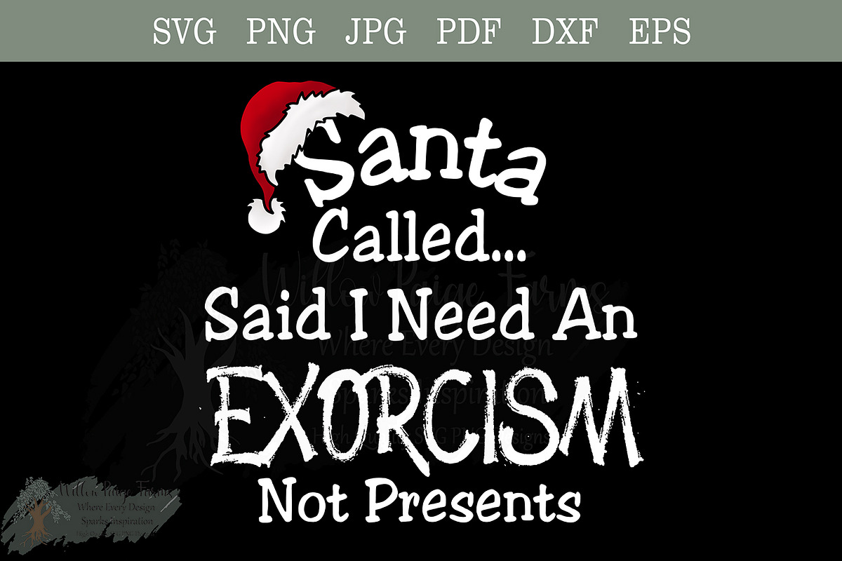 Santa funny Goth Christmas svg, an Object Graphic by Willow Paige Farms (Photo 3 of 6)