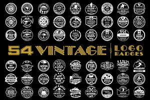 54 Vintage Logo Badges