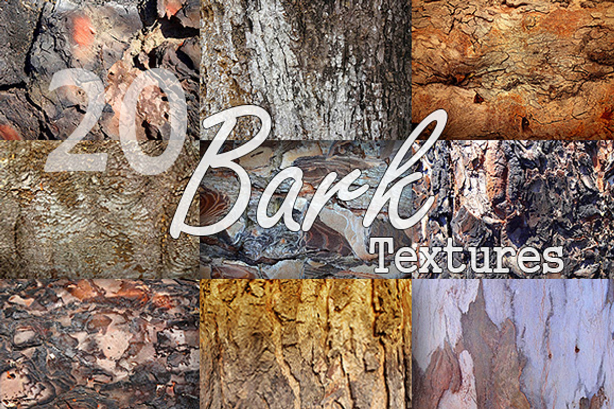 20 Bark Textures Pack