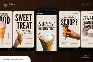 Ice Cream Instagram Story, a Social Media Template by Annora Studio