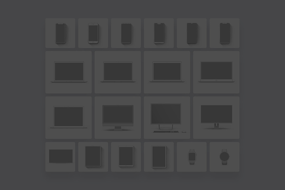20 Minimalist & Flat Devices Mockups, an iPhone Mockup by Asylab (Photo 8 of 97)