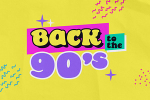 Nineties Vibes Font & Graphics