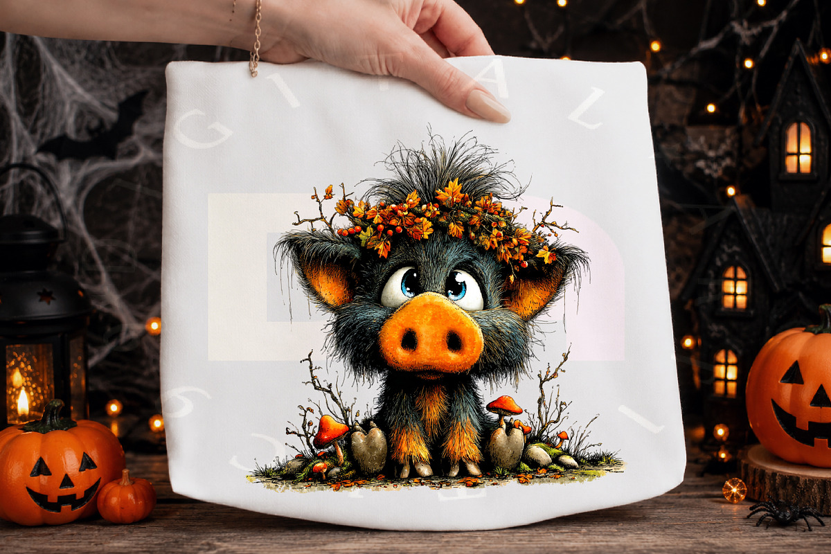 Creepy Cute Woodland Animals Clipart, a Transportation Illustration by Digital Artistic99 (Photo 4 of 7)