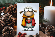 Funny Christmas Sheep Clipart Bundle, an Illustration by Dream Creation (Thumbnail 8 of 8)