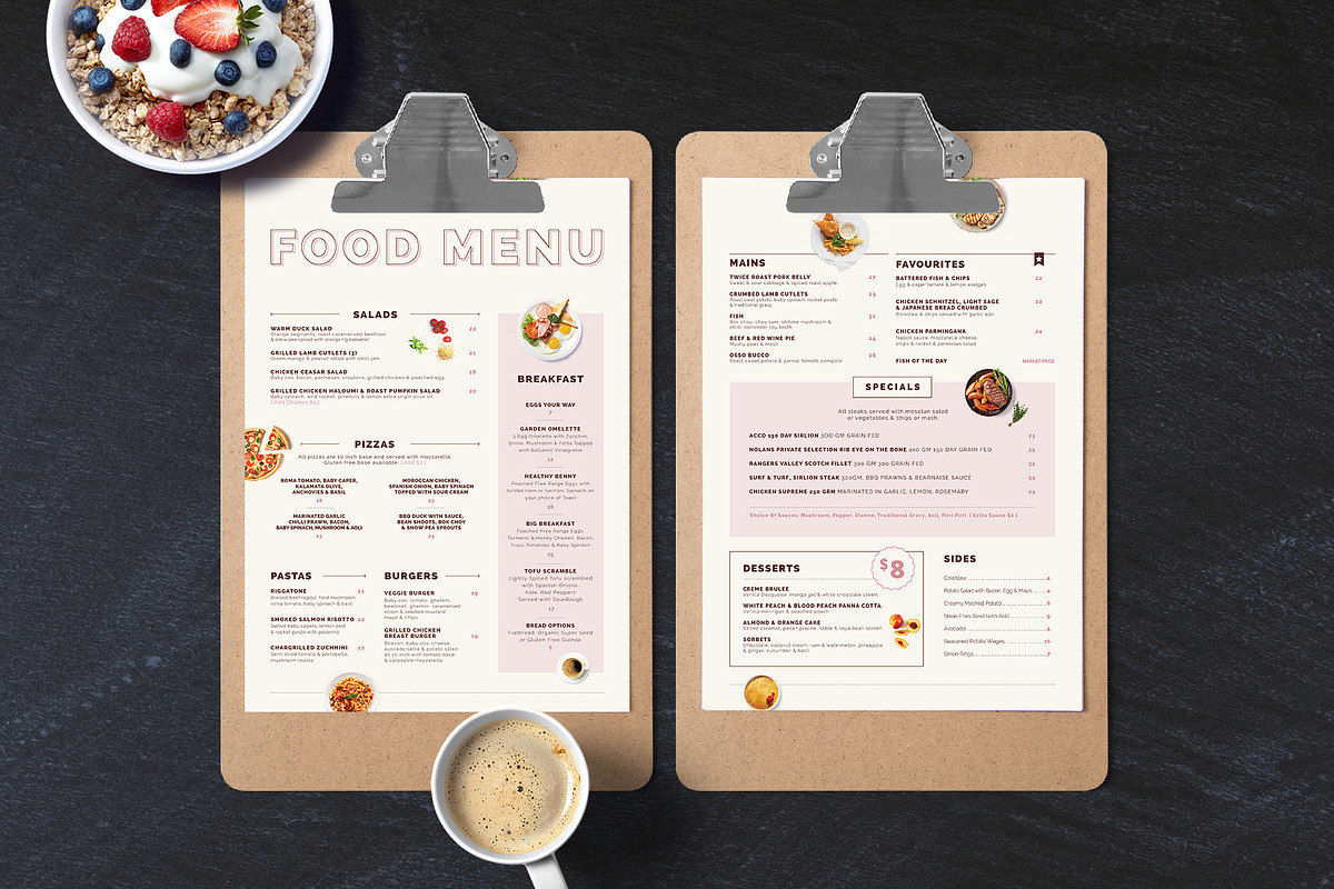 Food Menu Design, a Brochure Template by Aurelie Maron (Photo 2 of 4)