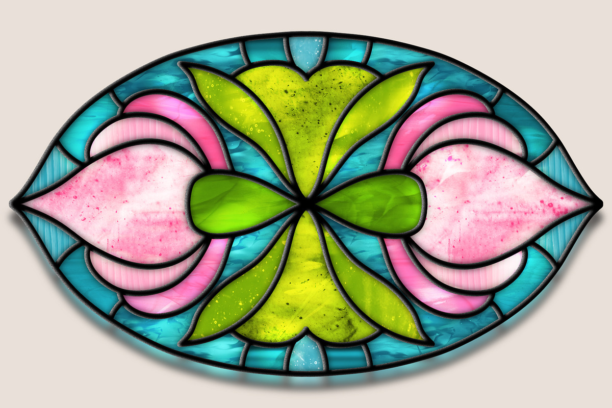 Stained Glass Brushes For Procreate, a Brush Add-On by seamless team (Photo 7 of 11)
