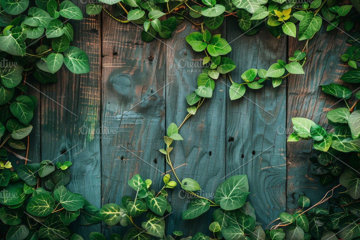 99 Frames of green leaves, a Nature Photo by Handmadefont (Photo 25 of 100)