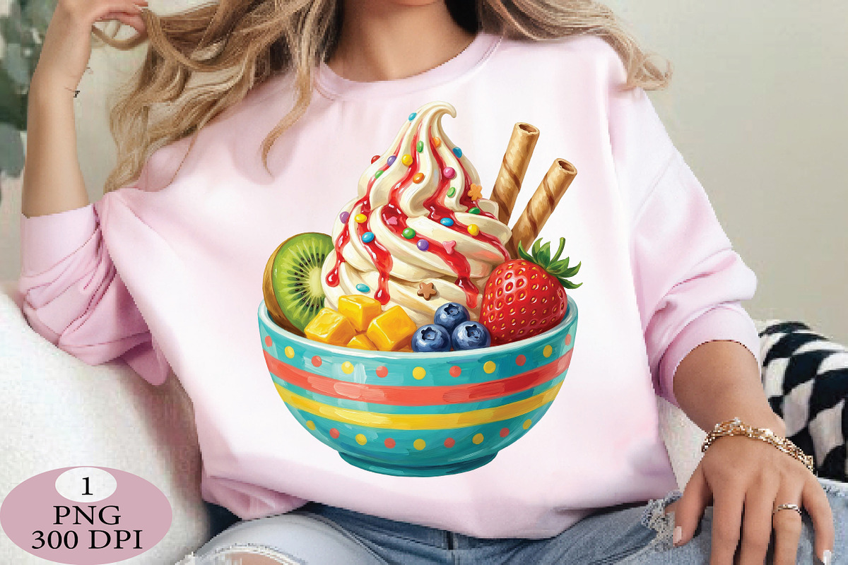 Colorful Frozen Yogurt with Toppings, an Illustration by Daily.Designs (Photo 3 of 5)